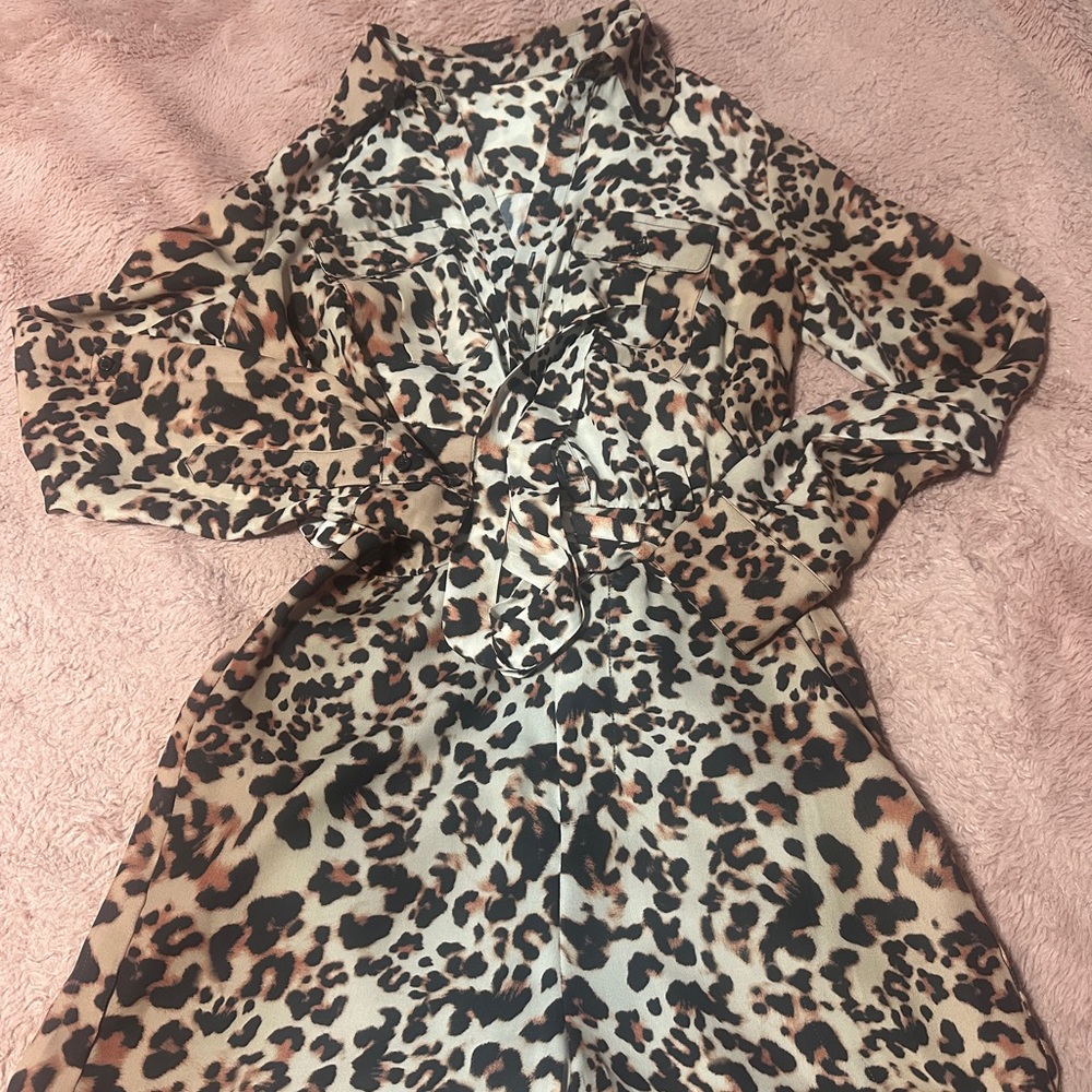Bebe Leopard Print Dress